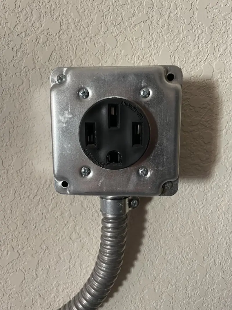 NEMA 14-50 outlet installed for Electrical Panel Upgrade in West Brunswick